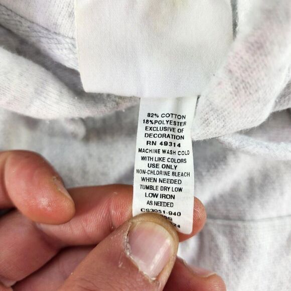 Champion Syracuse Drawstring Graphic Hoodie Size M Men's Light Gray Pullover - Picture 11 of 13